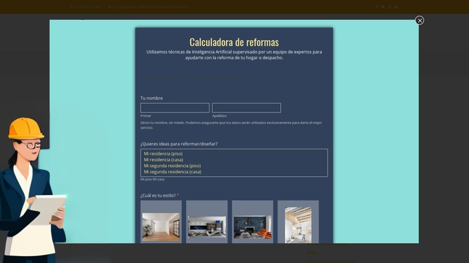 Imagen de una calculadora de reformas online